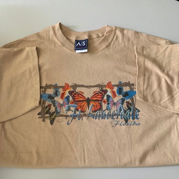 NWOT Size L Florida Tan T-shirt w/butterflies - Picture 8 of 9